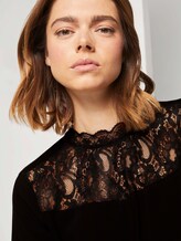 T-Shirt mit Spitze - Frauen - Deep Black T-Shirt mit Spitze - Frauen - Deep Black - 9 - TOM TAILOR Denim
