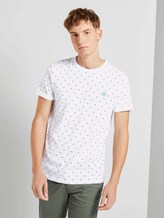 Gemustertes T-Shirt - Männer - white triangle stripe print Gemustertes T-Shirt - Männer - white triangle stripe print - 1 - TOM TAILOR Denim
