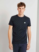 Gemustertes T-Shirt - Männer - navy triangle stripe print Gemustertes T-Shirt - Männer - navy triangle stripe print - 1 - TOM TAILOR Denim