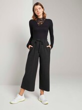 Langarmshirt mit Spitze - Frauen - Deep Black Langarmshirt mit Spitze - Frauen - Deep Black - 3 - TOM TAILOR Denim