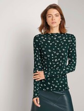 Langarmshirt mit Blumen Print - Frauen - green beige flower print Langarmshirt mit Blumen Print - Frauen - green beige flower print - 1 - TOM TAILOR Denim