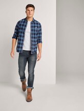 Kariertes Hemd mit Brusttasche - Männer - blue indigo washed shirt Kariertes Hemd mit Brusttasche - Männer - blue indigo washed shirt - 3 - TOM TAILOR