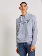 Hoodie mit Print - Männer - Light Stone Grey Melange Hoodie mit Print - Männer - Light Stone Grey Melange - 1 - TOM TAILOR Denim