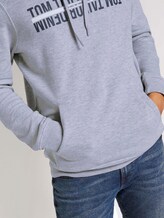 Hoodie mit Print - Männer - Light Stone Grey Melange Hoodie mit Print - Männer - Light Stone Grey Melange - 10 - TOM TAILOR Denim