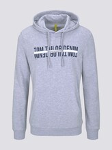 Hoodie mit Print - Männer - Light Stone Grey Melange Hoodie mit Print - Männer - Light Stone Grey Melange - 7 - TOM TAILOR Denim