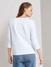 Strukturiertes Sweatshirt - Frauen - Off White Strukturiertes Sweatshirt - Frauen - Off White - 2 - TOM TAILOR Denim