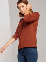 Strukturiertes Sweatshirt - Frauen - Rust Orange Strukturiertes Sweatshirt - Frauen - Rust Orange - 5 - TOM TAILOR Denim