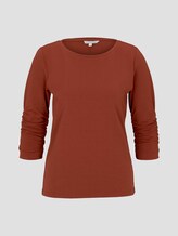 Strukturiertes Sweatshirt - Frauen - Rust Orange Strukturiertes Sweatshirt - Frauen - Rust Orange - 7 - TOM TAILOR Denim