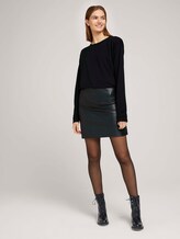 Minirock aus Kunstleder - Frauen - Deep Black Minirock aus Kunstleder - Frauen - Deep Black - 3 - TOM TAILOR Denim