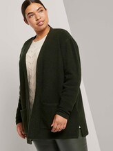 Curvy - Boucle Cardigan mit Taschen - Frauen - Dark Rosin Green Curvy - Boucle Cardigan mit Taschen - Frauen - Dark Rosin Green - 5 - My True Me