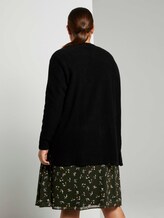 Boucle Cardigan mit Taschen - Frauen - Deep Black Boucle Cardigan mit Taschen - Frauen - Deep Black - 2 - My True Me