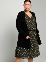 Boucle Cardigan mit Taschen - Frauen - Deep Black Boucle Cardigan mit Taschen - Frauen - Deep Black - 5 - My True Me