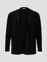 Boucle Cardigan mit Taschen - Frauen - Deep Black Boucle Cardigan mit Taschen - Frauen - Deep Black - 7 - My True Me