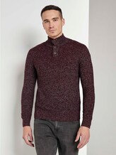 Troyer Pullover met getextureerd patroon - Mannen - purple black grey mouline Troyer Pullover met getextureerd patroon - Mannen - purple black grey mouline - 1 - TOM TAILOR