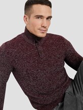 Troyer Pullover met getextureerd patroon - Mannen - purple black grey mouline Troyer Pullover met getextureerd patroon - Mannen - purple black grey mouline - 10 - TOM TAILOR