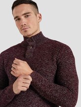 Troyer Pullover met getextureerd patroon - Mannen - purple black grey mouline Troyer Pullover met getextureerd patroon - Mannen - purple black grey mouline - 9 - TOM TAILOR