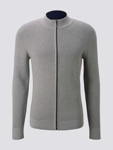 Strickjacke mit Seide - Männer - Light Soft Grey Melange Strickjacke mit Seide - Männer - Light Soft Grey Melange - 7 - TOM TAILOR