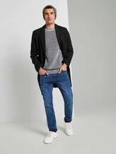 Fein gemusterter Pullover - Männer - black white birdseye jacquard Fein gemusterter Pullover - Männer - black white birdseye jacquard - 3 - TOM TAILOR