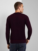 Fein gemusterter Pullover - Männer - purple black birdseye jacquard Fein gemusterter Pullover - Männer - purple black birdseye jacquard - 2 - TOM TAILOR