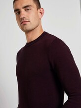 Fein gemusterter Pullover - Männer - purple black birdseye jacquard Fein gemusterter Pullover - Männer - purple black birdseye jacquard - 9 - TOM TAILOR