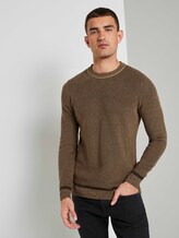 Fein gemusterter Pullover - Männer - black beige birdseye jacquard Fein gemusterter Pullover - Männer - black beige birdseye jacquard - 1 - TOM TAILOR