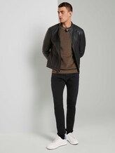 Fein gemusterter Pullover - Männer - black beige birdseye jacquard Fein gemusterter Pullover - Männer - black beige birdseye jacquard - 3 - TOM TAILOR