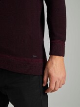 Fein gemusterte Strickjacke - Männer - purple black birdseye jacquard Fein gemusterte Strickjacke - Männer - purple black birdseye jacquard - 9 - TOM TAILOR