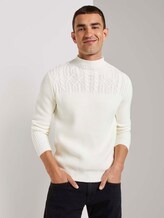 Stehkragen Pullover mit Strukturmuster - Männer - Light Marsmallow Stehkragen Pullover mit Strukturmuster - Männer - Light Marsmallow - 5 - TOM TAILOR