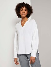 Lockere Bluse mit Ballonärmeln - Frauen - Whisper White Lockere Bluse mit Ballonärmeln - Frauen - Whisper White - 1 - Mine to five
