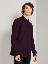 Gemustertes Hemd Slim Fit - Männer - bordeaux dot square print Gemustertes Hemd Slim Fit - Männer - bordeaux dot square print - 1 - TOM TAILOR Denim