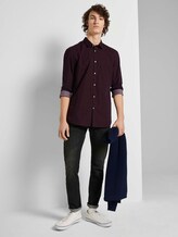 Gemustertes Hemd Slim Fit - Männer - bordeaux dot square print Gemustertes Hemd Slim Fit - Männer - bordeaux dot square print - 3 - TOM TAILOR Denim