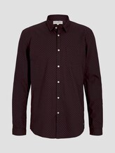 Gemustertes Hemd Slim Fit - Männer - bordeaux dot square print Gemustertes Hemd Slim Fit - Männer - bordeaux dot square print - 7 - TOM TAILOR Denim