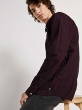 Gemustertes Hemd Slim Fit - Männer - bordeaux dot square print Gemustertes Hemd Slim Fit - Männer - bordeaux dot square print - 9 - TOM TAILOR Denim