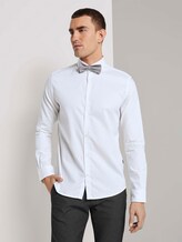 Fein gemustertes Hemd mit Schleife - Männer - White Fein gemustertes Hemd mit Schleife - Männer - White - 1 - TOM TAILOR