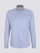 Fein gemustertes Hemd mit Schleife - Männer - light blue white structure Fein gemustertes Hemd mit Schleife - Männer - light blue white structure - 7 - TOM TAILOR