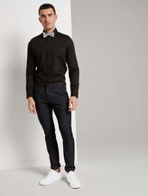 Fein gemustertes Hemd mit Schleife - Männer - Black Fein gemustertes Hemd mit Schleife - Männer - Black - 3 - TOM TAILOR