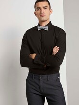 Fein gemustertes Hemd mit Schleife - Männer - Black Fein gemustertes Hemd mit Schleife - Männer - Black - 5 - TOM TAILOR