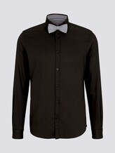 Fein gemustertes Hemd mit Schleife - Männer - Black Fein gemustertes Hemd mit Schleife - Männer - Black - 7 - TOM TAILOR