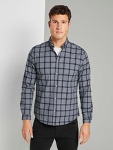 Kariertes Stretch Hemd - Männer - black white check Kariertes Stretch Hemd - Männer - black white check - 1 - TOM TAILOR