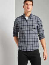 Kariertes Stretch Hemd - Männer - black white check Kariertes Stretch Hemd - Männer - black white check - 5 - TOM TAILOR