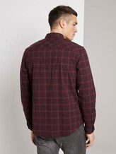 Kariertes Stretch Hemd - Männer - burgundy black check Kariertes Stretch Hemd - Männer - burgundy black check - 2 - TOM TAILOR