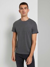 Basic T-shirt - Mannen - Dark Grey Melange Basic T-shirt - Mannen - Dark Grey Melange - 1 - TOM TAILOR