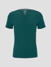 Basic Shirt mit V-Ausschnitt - Männer - Stroke Green Basic Shirt mit V-Ausschnitt - Männer - Stroke Green - 7 - TOM TAILOR