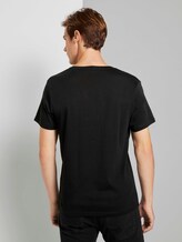 Basic Shirt mit V-Ausschnitt - Männer - Black Basic Shirt mit V-Ausschnitt - Männer - Black - 2 - TOM TAILOR