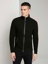 Ottoman Sweatjacke mit Stehkragen - Männer - Black Ottoman Sweatjacke mit Stehkragen - Männer - Black - 1 - TOM TAILOR