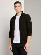 Ottoman Sweatjacke mit Stehkragen - Männer - Black Ottoman Sweatjacke mit Stehkragen - Männer - Black - 5 - TOM TAILOR