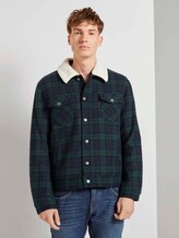 Karierte Trucker Wolljacke - Männer - Classical Bottle Tartan Check Karierte Trucker Wolljacke - Männer - Classical Bottle Tartan Check - 1 - TOM TAILOR Denim