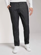 Fein strukturierte Chino Hose - Männer - dark grey structure Fein strukturierte Chino Hose - Männer - dark grey structure - 1 - TOM TAILOR