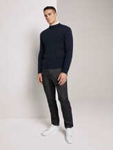 Fein strukturierte Chino Hose - Männer - dark grey structure Fein strukturierte Chino Hose - Männer - dark grey structure - 3 - TOM TAILOR