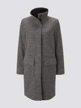 Mantel aus Tweed mit Stehkragen - Frauen - black white structure twill Mantel aus Tweed mit Stehkragen - Frauen - black white structure twill - 7 - TOM TAILOR